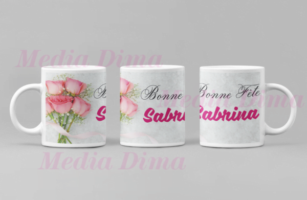 Mug personnalisé avec les prénoms et messages de votre choix