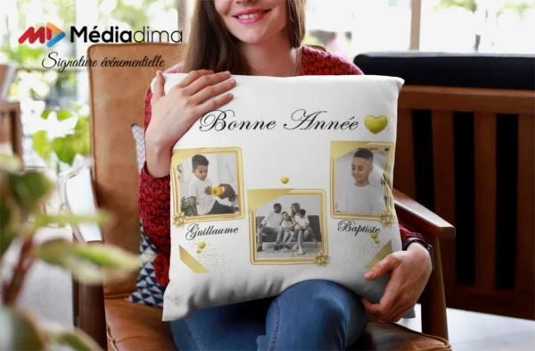 Coussins personnalisés pour Noël - Prénom + motif + photo(s) - Image 4