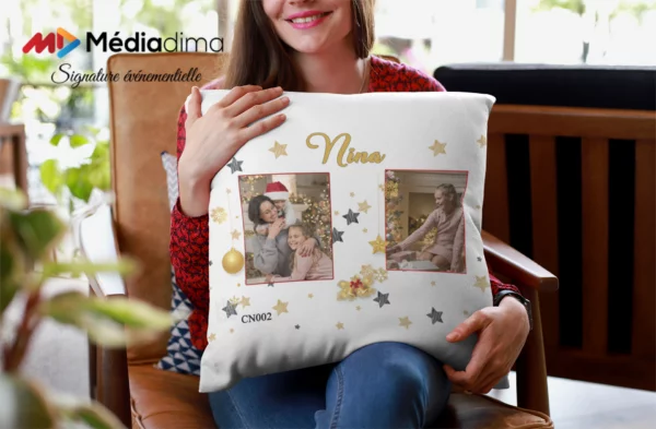 Coussins personnalisés pour Noël - Prénom + motif + photo(s) - Image 5
